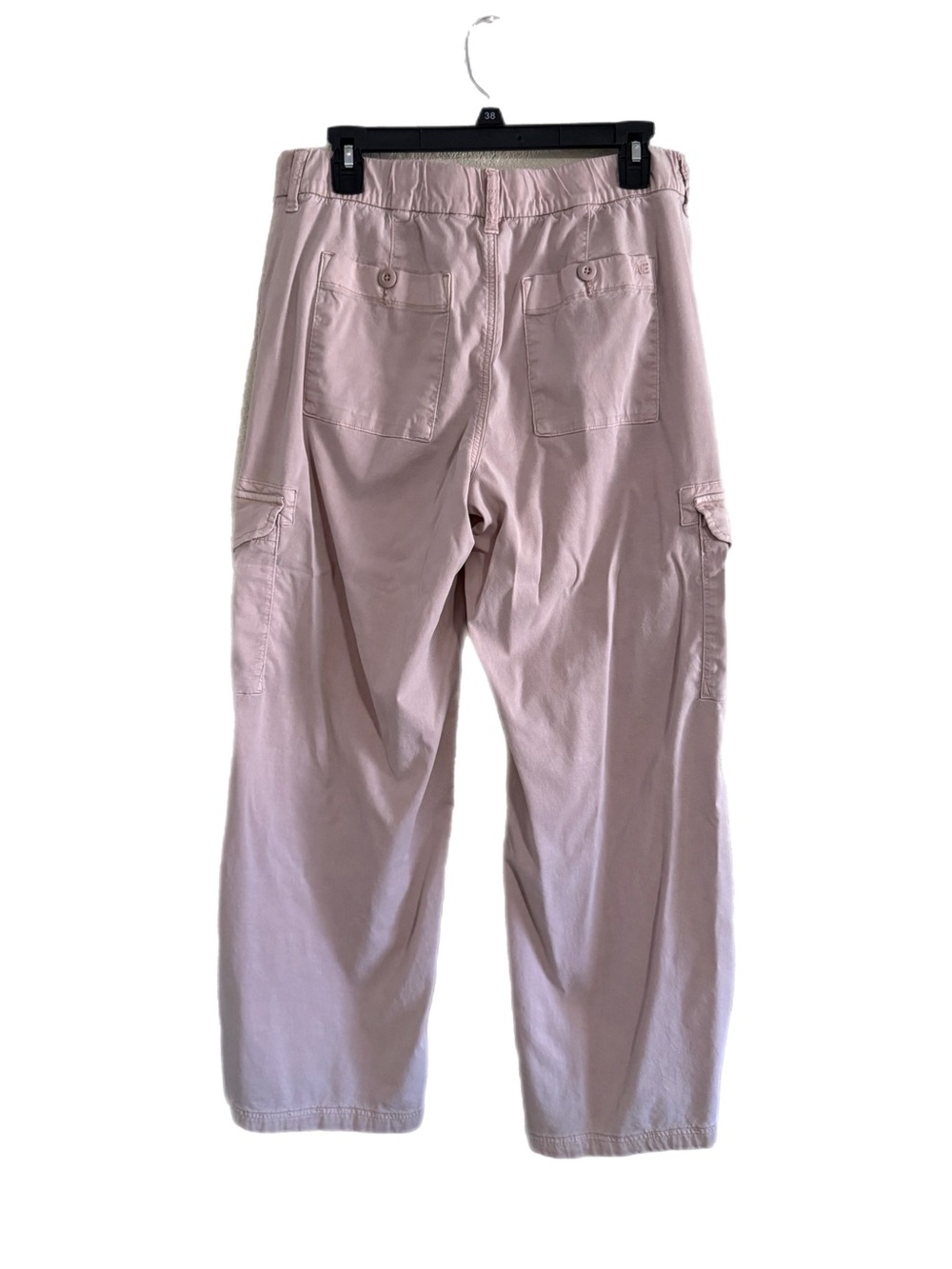American Eagle Outfitters Mid-Rise Baggy Wide Leg Cargo Pants Light Pink Size 8 - Picture 3 of 12